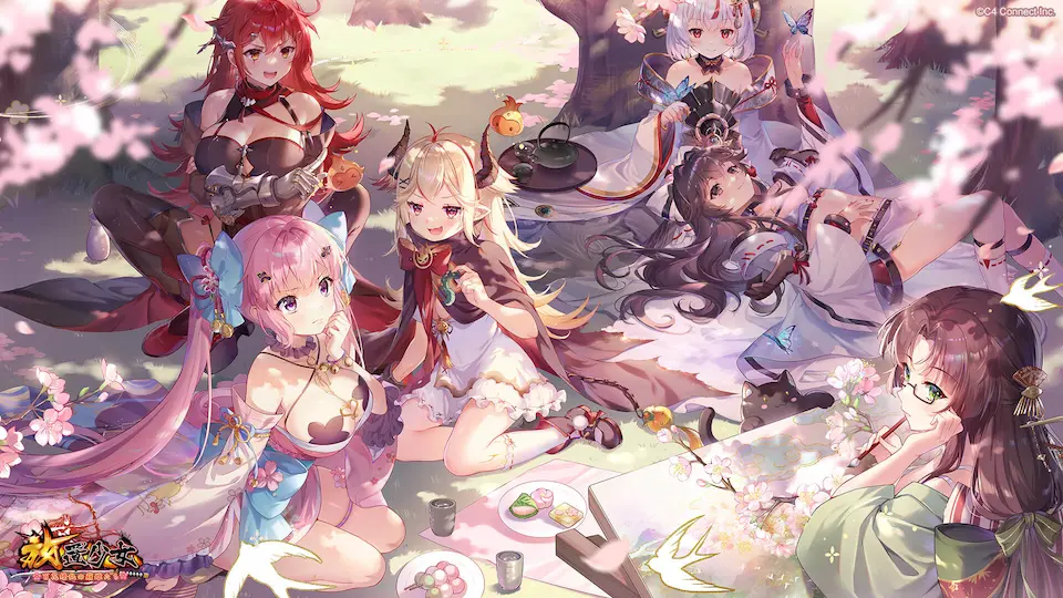 放置少女のビジュアル。放置系RPG ランキング記事の紹介用に掲載。