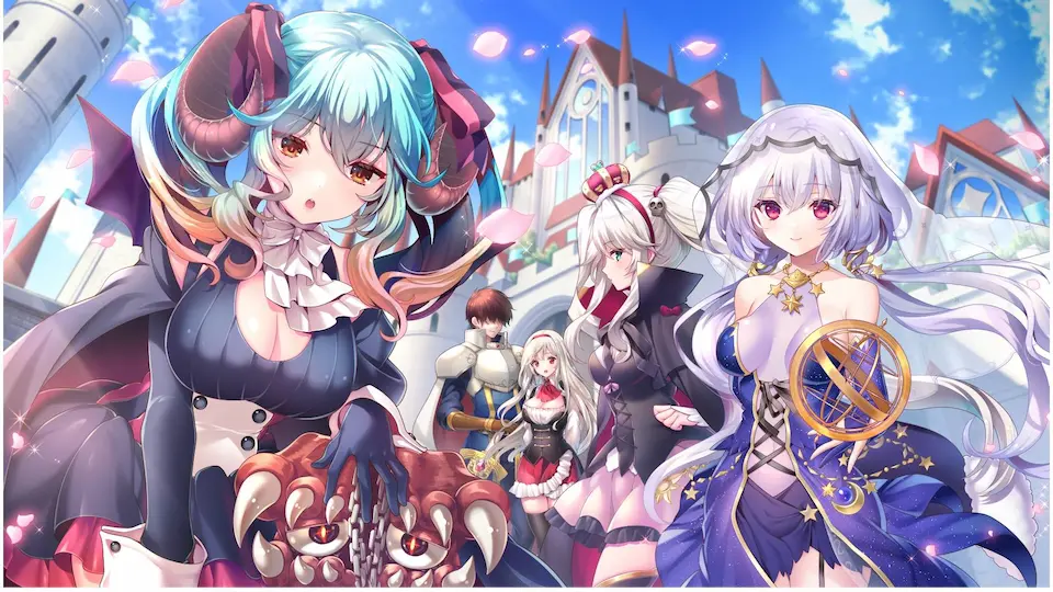 千年戦争アイギスAのビジュアル。ストラテジーランキング記事の紹介用に掲載。